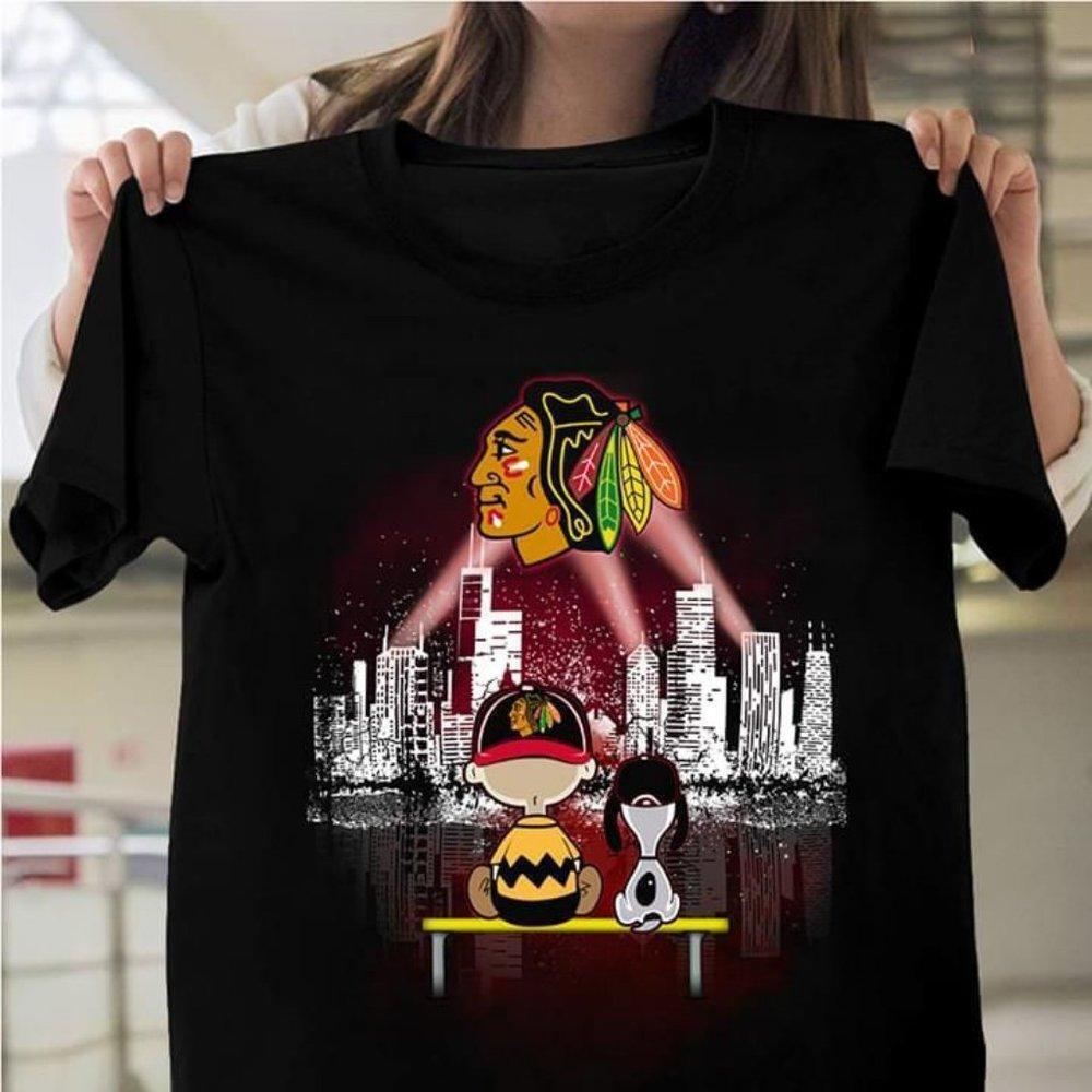 City Chicago Blackhawks Snopy Shirt